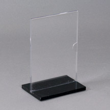 Counter Acrylic Sign Holder with Black Base - 5x7