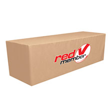 8ft Polyester Fitted Table Cover - Full Color Imprint