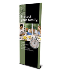 31.5in Sidewinder Banner Stand 1-Sided - Hardware Only