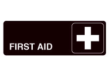 First Aid Acrylic Facility Sign - 9w x 3h