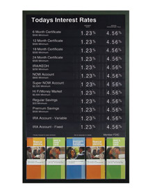 Sintra Wall Frame - Brochure Holder with 22x28 Rate Display