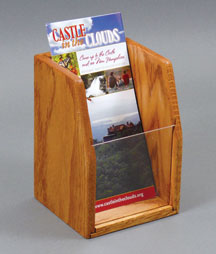 Single Pocket Oak Brochure Holder