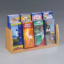 8 Pocket - 2 Tier Oak Brochure Holder