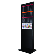 Contemporary 84h Floor Display with 22w x 36h Rate Display(s)