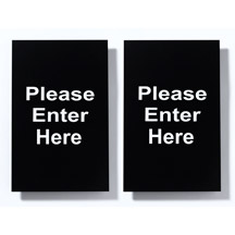 7x11 Post Sign - 2-Sided- Please Enter Here