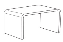 Short Acrylic Riser - 16w x 8h x 16d