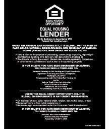 Equal Housing Lender - Credit Unions - Black Acrylic