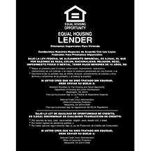 Equal Housing Lender - Credit Unions (Spanish) - Black Acrylic