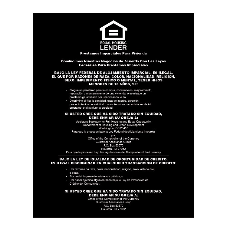 Equal Housing Lender - Magnetic - Spanish