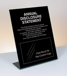 Annual Disclosure Statement - FDIC Banks (Federal Reserve) - Bent Black Acrylic