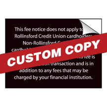Custom ATM Heavy Duty Decal - 3.5