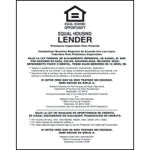 Equal Housing Lender - Credit Unions (Spanish) - White Acrylic
