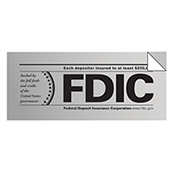 2-Sided Silver FDIC Window Decal - 7x3