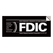 2-Sided FDIC Window Decal - Black