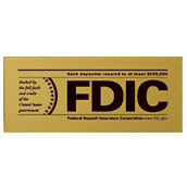 Economical FDIC Wall Sign - 7x3