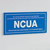 Economical NCUA Wall Sign - 7x3