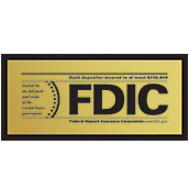 FDIC Wall Sign with Backplate