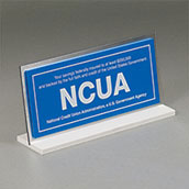 NCUA Counter Sign on Backplate with Base