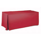 6ft Polyester Fitted Table Cover with Pleats - Blank