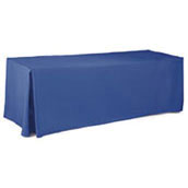 8ft Polyester Fitted Table Cover with Pleats - Blank