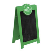 Sidewalk Chalkboard A-Frame Sign - Round Header
