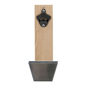 Wall-Mount Bottle Opener with Metal Cap Catcher