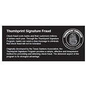 Thumbprint Signature Fraud Acrylic Wall Sign - 7x3