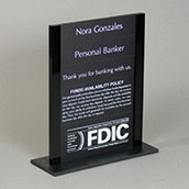 Contemporary Magnetic Teller Counter Display, 1-sided 7w x 11h