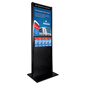 69h Contemporary Line Floor Display with 22x28 Poster Holders