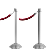 Ball Top Stanchion with Dome Base - Set of 2