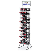 Floor Bottle Display Rack with Header