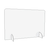 Freestanding Safety Shield w/ Feet - 24in