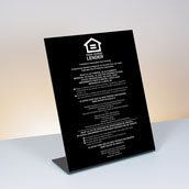 Equal Housing Lender - Credit Unions - Black Acrylic Bent (Spanish)