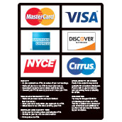 6 Logo ATM Card Acceptance Sign with Policies