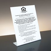 Equal Housing Opportunity (Spanish) - White Acrylic - Bent