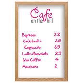 Oak Frame Wall Wet-Erase Board - 24w x 36h