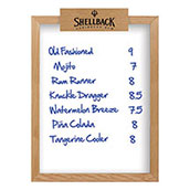 Oak Frame Wall Wet-Erase Board with Header - 23w x 30h
