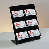 Counter Business Card Holder, (6) Pockets - 2 wide x 3 high