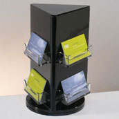 Rotating Business Card Holder, 3-Sided with 6 Pockets