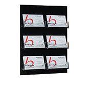 Wall Business Card Holder 6 Pocket - 3 Tier