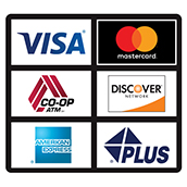 ATM Card Acceptance Sign - 6 Sign - 3 Rows of 2