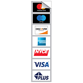 ATM Card Acceptance Heavy Duty Decal - 7 Logos - Vertical