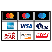 ATM Card Acceptance Sign - 9 Sign - 3 Rows of 3
