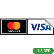 Credit Card Decal with 2 Decals. 5-7/8w x 1-1/2h