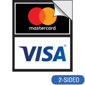 Credit Card Decal (2-Sided) with 2 Decals, 2-1/2w x 3h