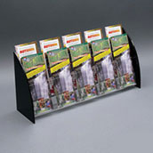 Acrylic Brochure Holder with Arc Sides - 10 Pocket 2-Tier
