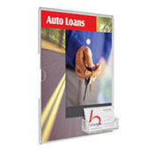 Acrylic Sign Holder with Business Card Pocket