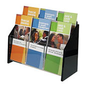 Wall Mount Literature Holder with Angled Sides - 4w