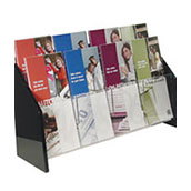 Wall Mount Literature Holder with Angled Sides - 4w