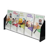 Wall Mount Literature Holder with Angled Sides - 4w
